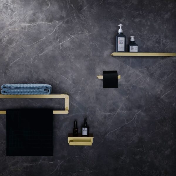 Gold & Marble Harmony" Premium Bathroom Accessory Set