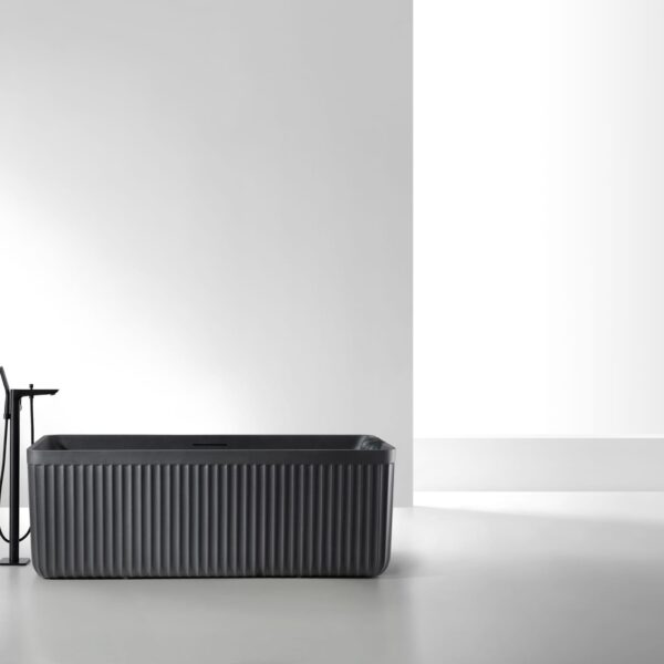 Rockshield Natural Black Freestanding Bathtub.