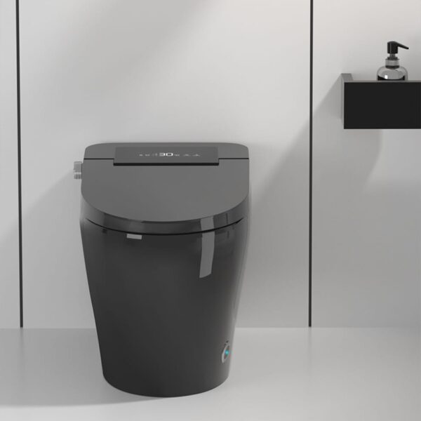 LuxeJet Matte Black Intelligent Smart Toilet with Integrated Bidet