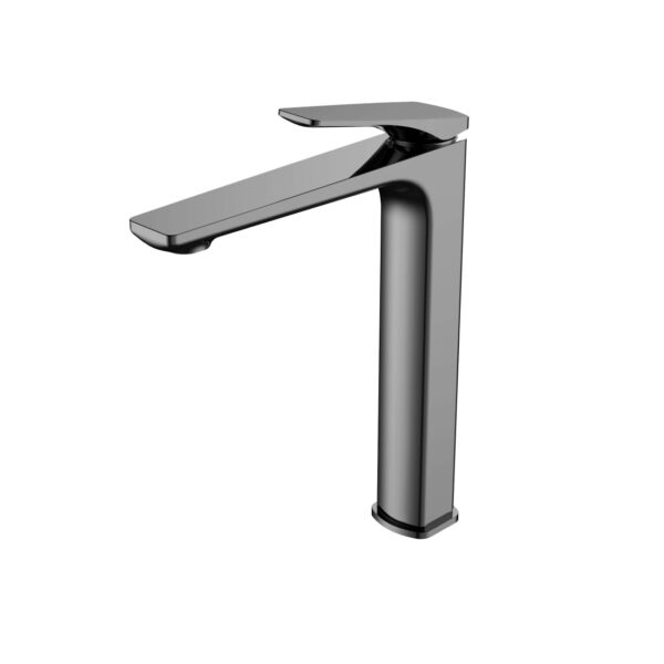 Modern High-Neck Basin Mixer Tap - Gun Metal Anthracite