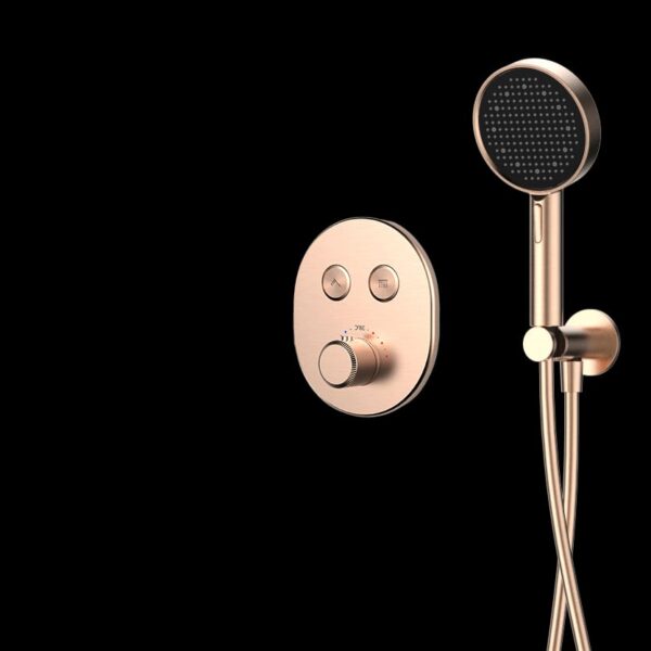 Elegance Thermostatic Concealed Shower System in Rose Gold